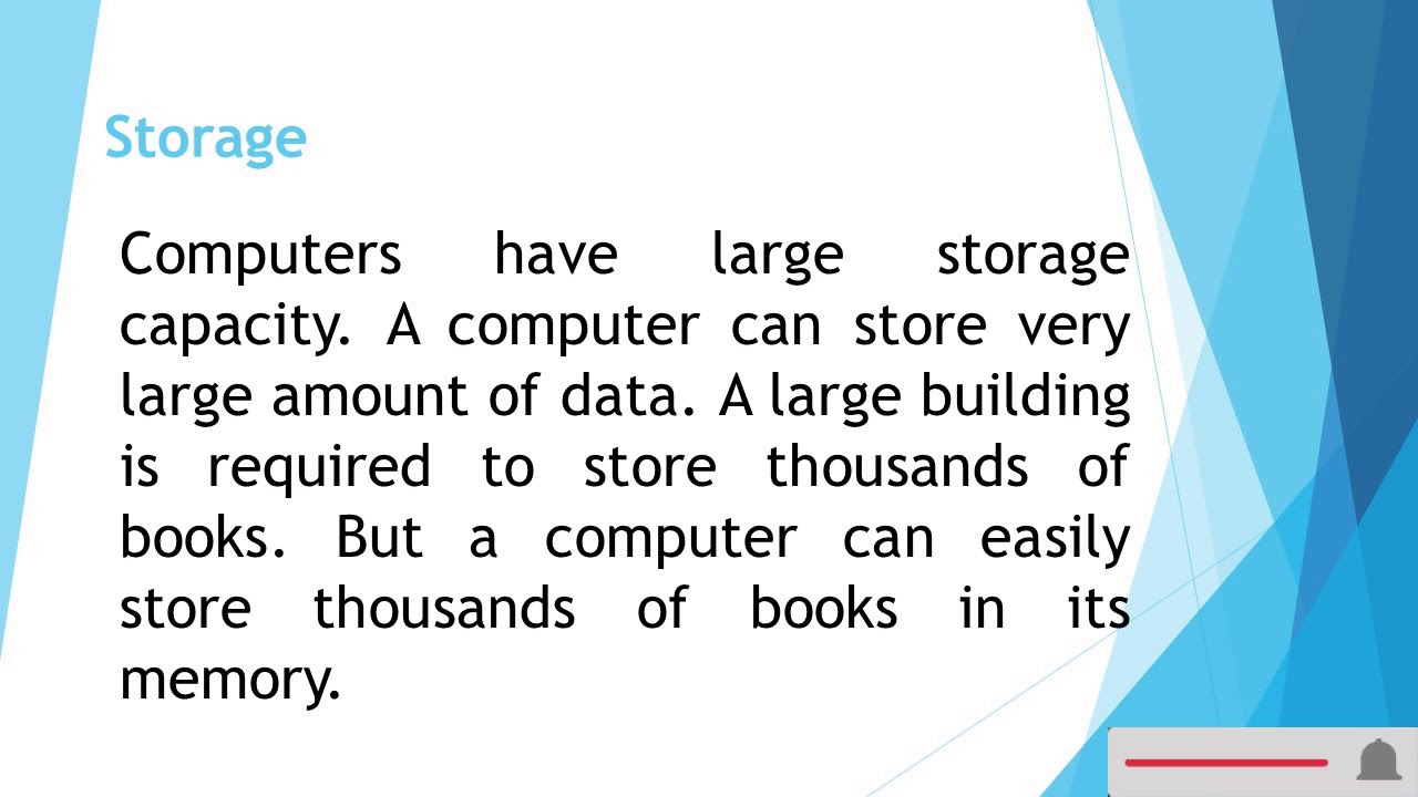 Advantages of using a computer, Speed, Accuracy, Diligence, Storage ...