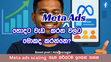Meta Ads Scaling method | How to Scale Facebook & Instagram Ads | Sinhala | Meta boost