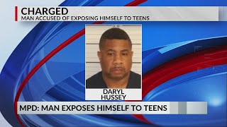 Registered sex offender accused of exposing himself to teens in parking lot
