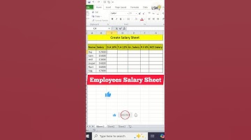 ✅️Create Employees Salary Sheet #excel #exceltricks #exceltutorial #excelformula #trending #shortcut