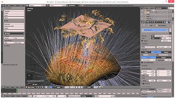 Particles in Blend4Web - Grass and Falling Leaves (with subtitles)