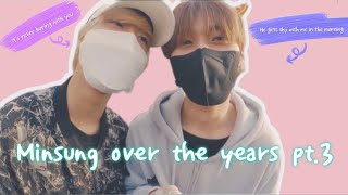 Minsung over the years pt.3 because aren't they lovely to look at💖