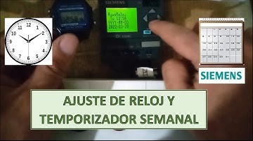 Ajuste de reloj en PLC LOGO! y configurar temporizador semanal (de forma manual)