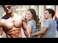Crazy women reactions when bodybuilders go shirtless in public 