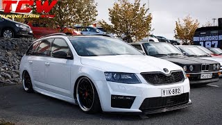 White Skoda Octavia RS Wagon on Air Tuning Story