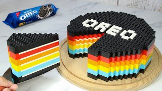 Tasty GIANT Rainbow OREO Cake | LEGO Cake Decorating Idea