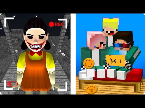 👧КУКЛА ИЗ ИГРЫ В КАЛЬМАРА ОХОТИТСЯ НА НАС В МАЙНКРАФТ! ШЕДИ ЛЕСКА И НУБИК MINECRAFT