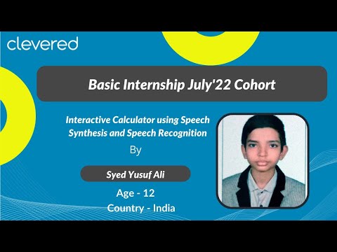 Interactive Calculator using Speech Synthesis & Speech Recognition |Basic  Internship July cohort 22