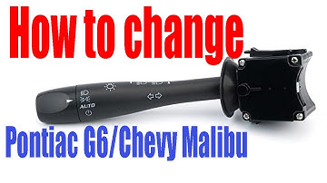 How to replace turn signal switch - Pontiac G6 & Chevy Malibu