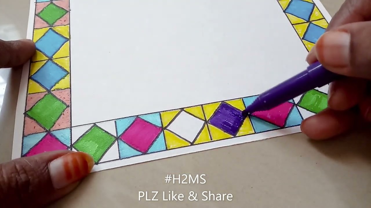 5 Easy And Attractive Border Designs For Greeting Cards