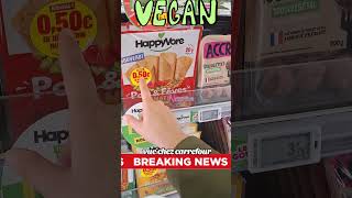 Jambon vegan happyvore nouveautés vue chez carrefour.