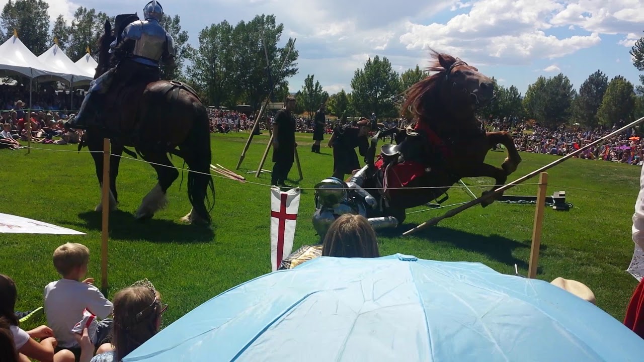 Horse refusing to joust at the Utah Renaissance Faire YouTube