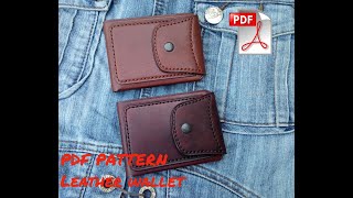 Кошелек из кожи своими руками. Diy Pdf Leather Wallet Bifold Wallet Pattern Pdf Leather Wallet