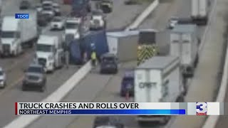 One man injured in I-40 tractor-trailer crash