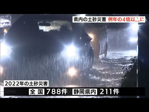 台風15号が大きく影響か 2022年の静岡県内の土砂災害は211件 例年の4倍