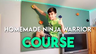 Ninja kid DESTROYS Epic Homemade Ninja Warrior obstacle course  - ANW at home | Full Time Ninja
