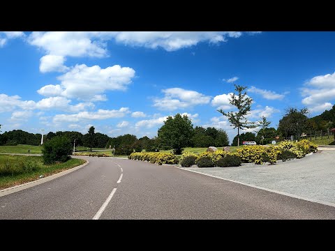 60 minutes Indoor Cycling Workout France to Germany with Strava GPS Data 4K Video