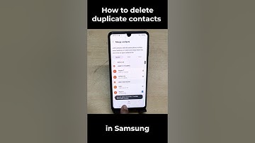 How to delete duplicate contacts in samsung