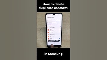 How to delete duplicate contacts in samsung