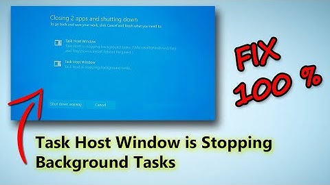 FIX - Task Host is stopping background tasks in Windows 10