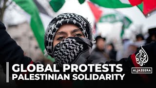 Palestinian solidarity protests: Thousands join global rallies calling for ceasefire