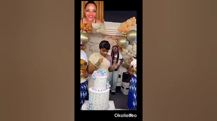 Priscilla & her mother iyabo ojo cuts the cake for baby shower#shortvideo