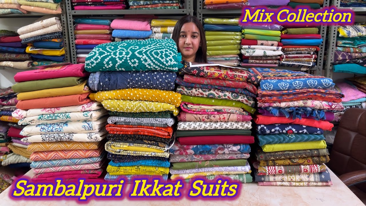 Sambalpuri ikkat suits🌹Jaipuri bandhej suits🌹Linen Cotton Suits🌹 Aari Embroidery work suits🌹