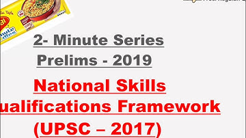 2-Minute Series - Pre 2019 - National Skills Qualifications Framework
