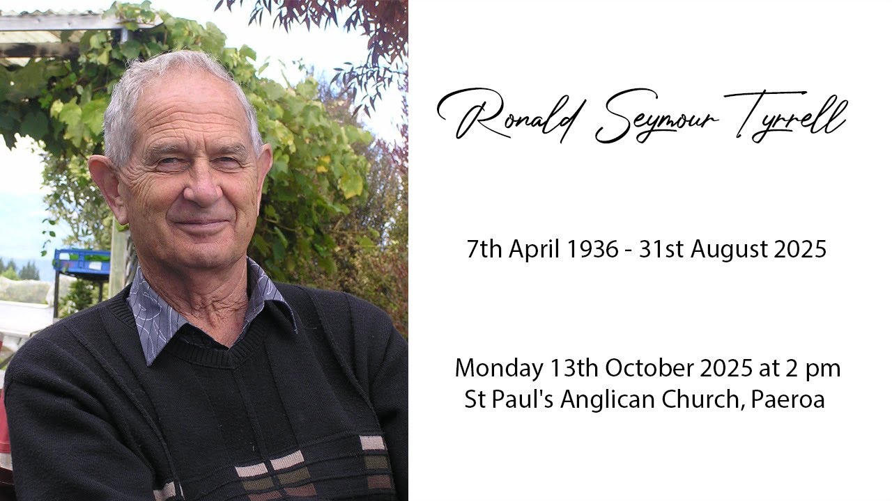 Ronald Seymour Tyrrell- Funeral Service - YouTube