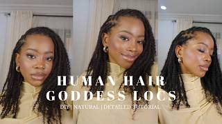 Very Natural Individual Goddess Locs x QVR Hair Kinky Human Hair | Step-by-Step | Detailed
