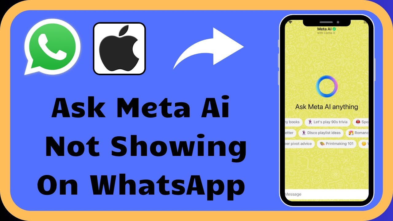 How to Fix Ask Meta Ai Not Showing Problem In WhatsApp On iPhone - YouTube