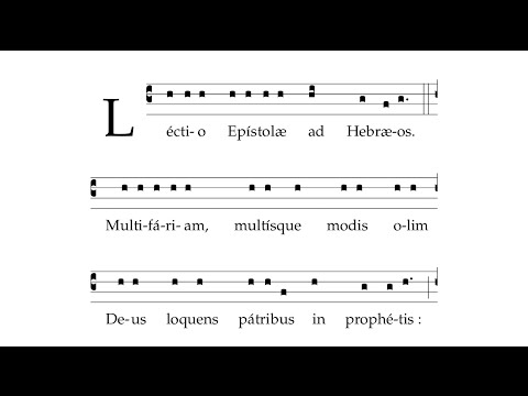Toni lectionum - Lectio II vel unica ante Evangelium