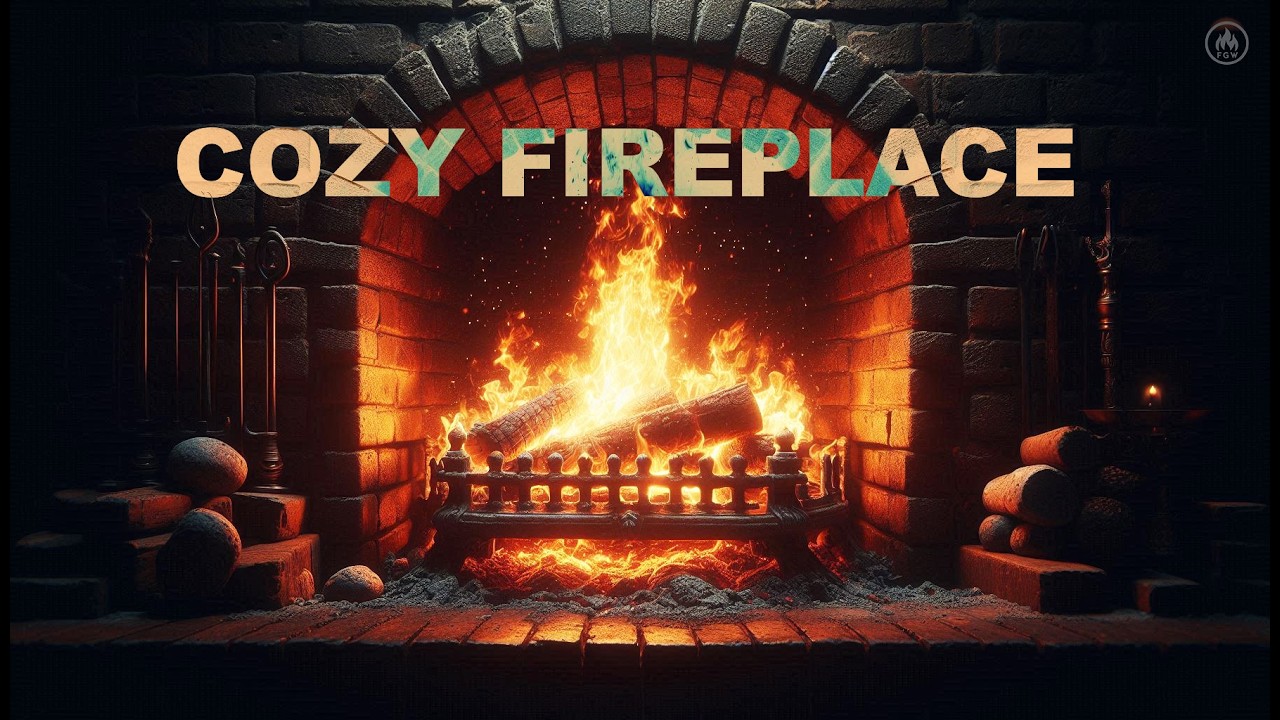 EVENING STRESS DROP 🔥🧱 Old Brick Fireplace Audio to Settle Nerves and Recenter