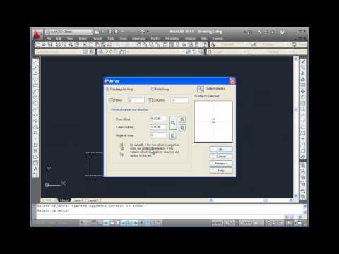 AutoCAD Tutorial - Array Command
