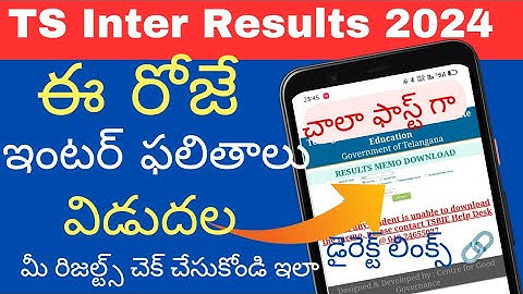 Ts Inter Results 2024 Direct Links | How To Check Ts Inter Results 2024| Ts Inter Results online