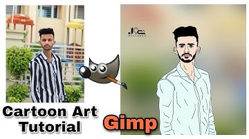 Gimp: How to make a cartoon, Using the paths tool. Cartoon Art Tutorial #gimp #photoshop alternative