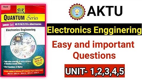 Electronics engineering AKTU Important Questions all unit 1 2 3 4 & 5