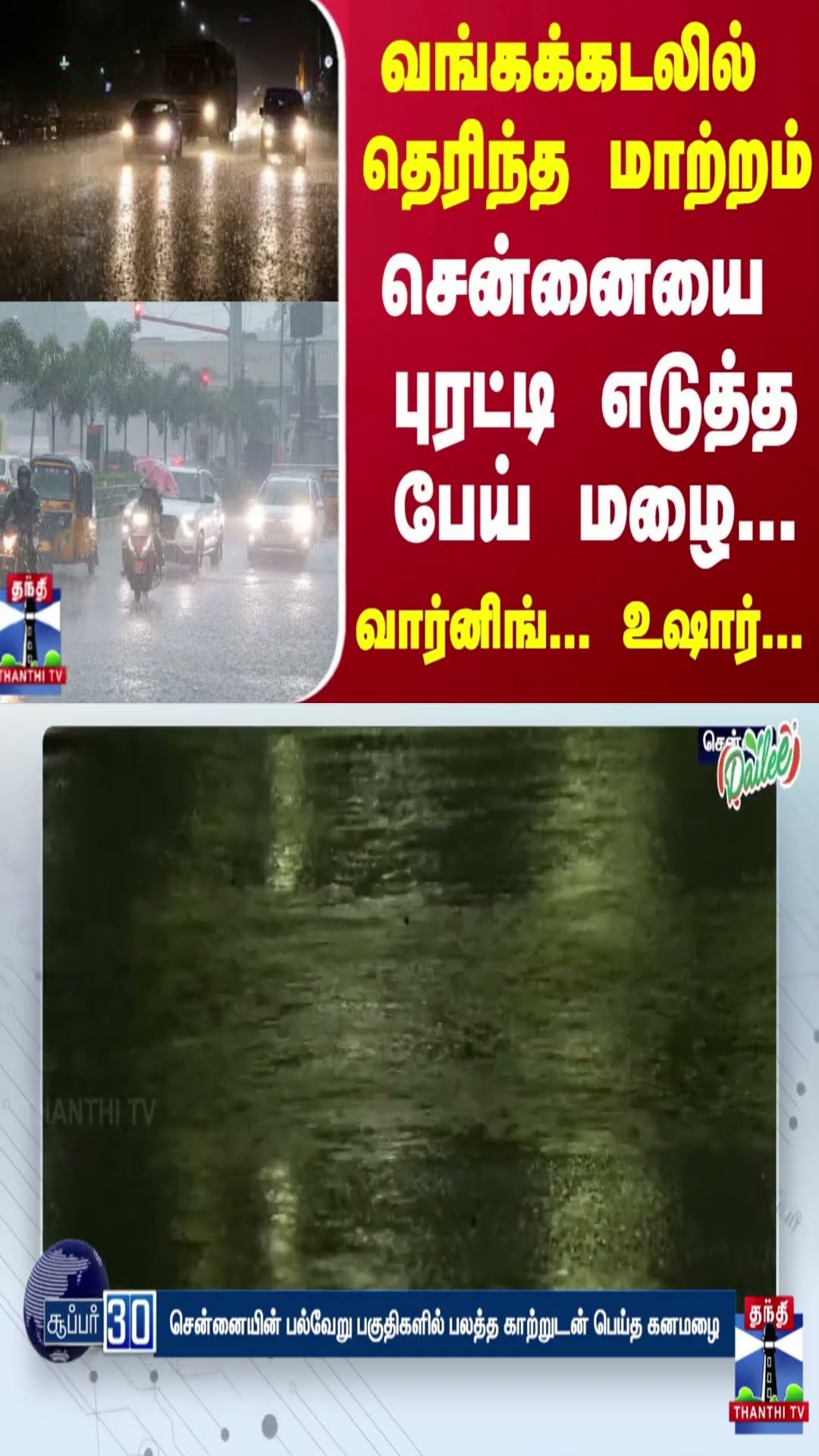 வங்கக்கடலில் தெரிந்த மாற்றம்...சென்னையை புரட்டி எடுத்த பேய் மழை...வார்னிங்... உஷார்...!