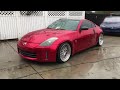 How to DIY Wrap 350z in Candy Apple Red Completed!: Front Bumper, Hood, Full Walk Around