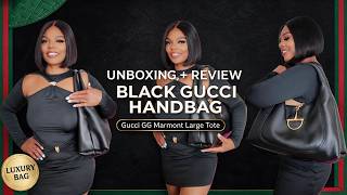 Luxury on Another Level! 🖤✨ | GUCCI  Marmont Large Tote Review