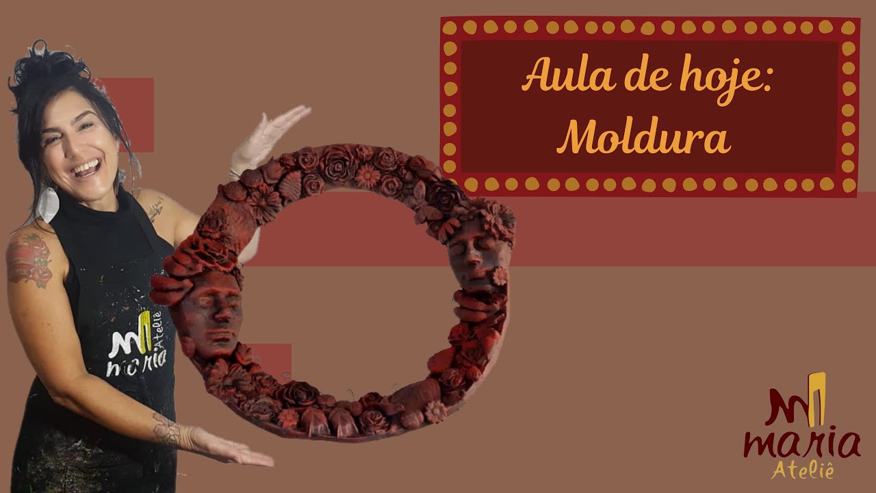 MOLDURA usando PAPEL MACHÉ - Maria Ateliê