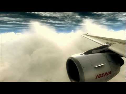 FSX - Airbus X landing Venice Iberia A320 Rain Effects Sony Vegas