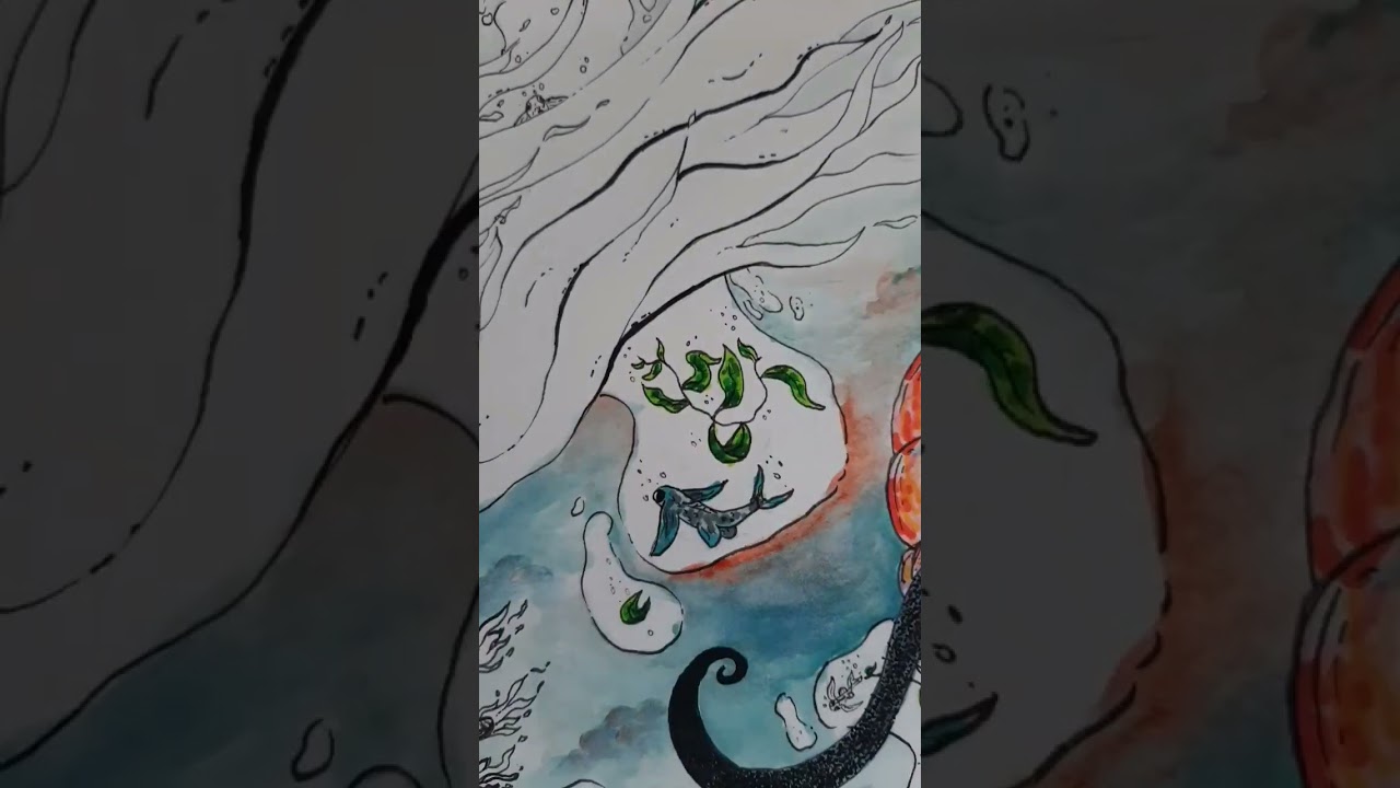 Flying fish drawing 🐠🦋