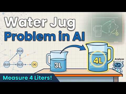 Water Jug Problem in AI Explained | Step-by-Step Solution with Example
