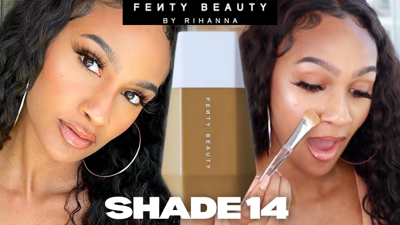 Fenty Beauty Eaze Drop Blurring Skin Tint Shade 14 Youtube