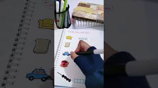 Ide worksheet menulis huruf pada benda. #tutorials #worksheet #belajarmembaca