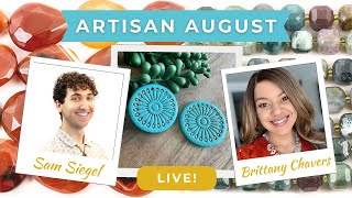LIVE Beading with Sam's Bead Shop & Turquoise Street! Tucson Gemstones & NEW Artisan Pendants