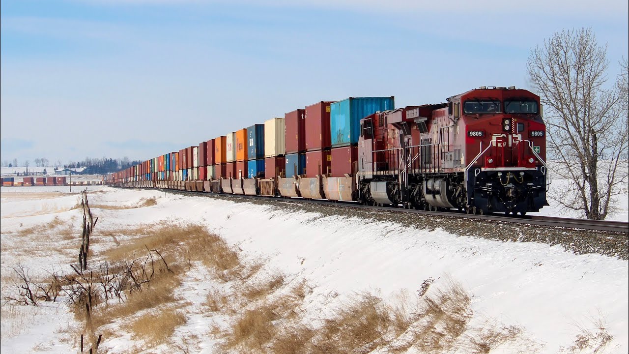 CP 9805 East - CP 104 (Intermodal) - CP Brooks Sub - Strangmuir, Alberta