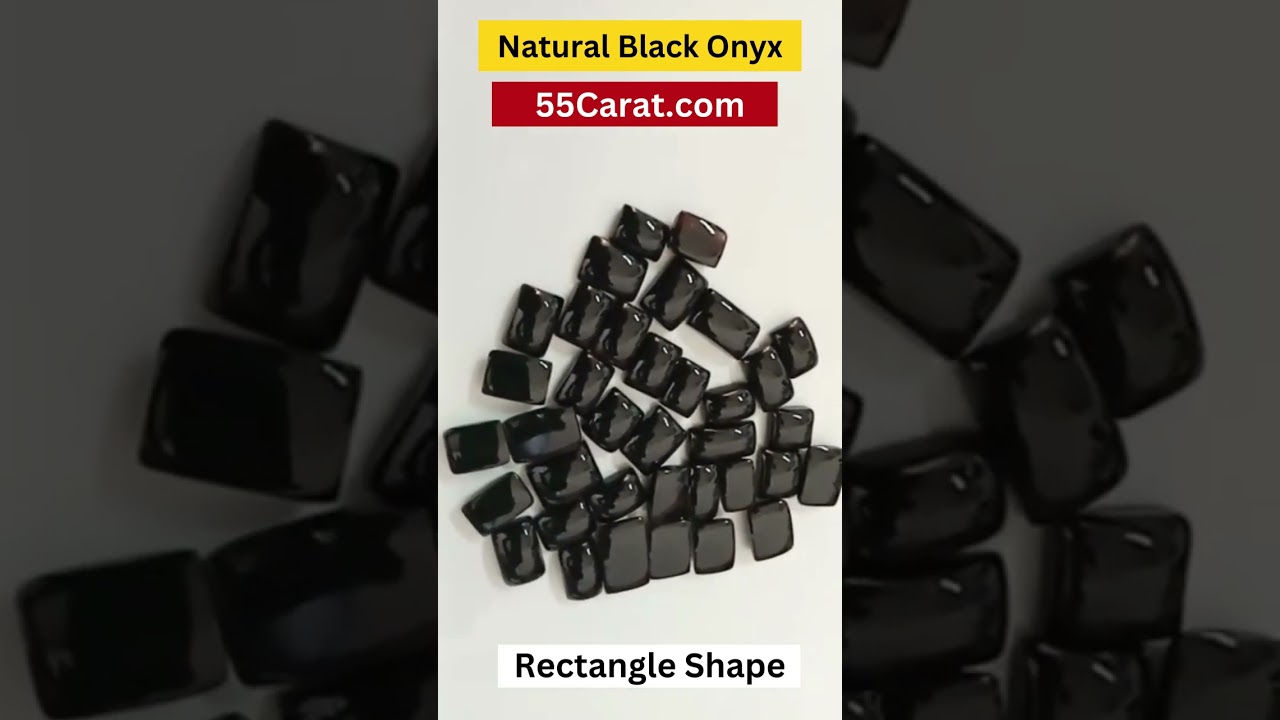 Natural Black Onyx at Wholesale Rate ( Rs 15/carat) Fine Quality Rectangle Cushion Shape Gemstone