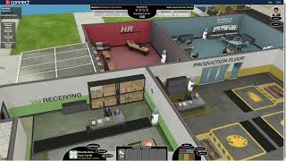Manufacturing simulation learning game